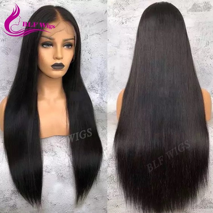 360 HD Lace Frontal Wig Pre Plucked Bone Straight Remy Brazilian Virgin Human Hair Wig Bleached Knots