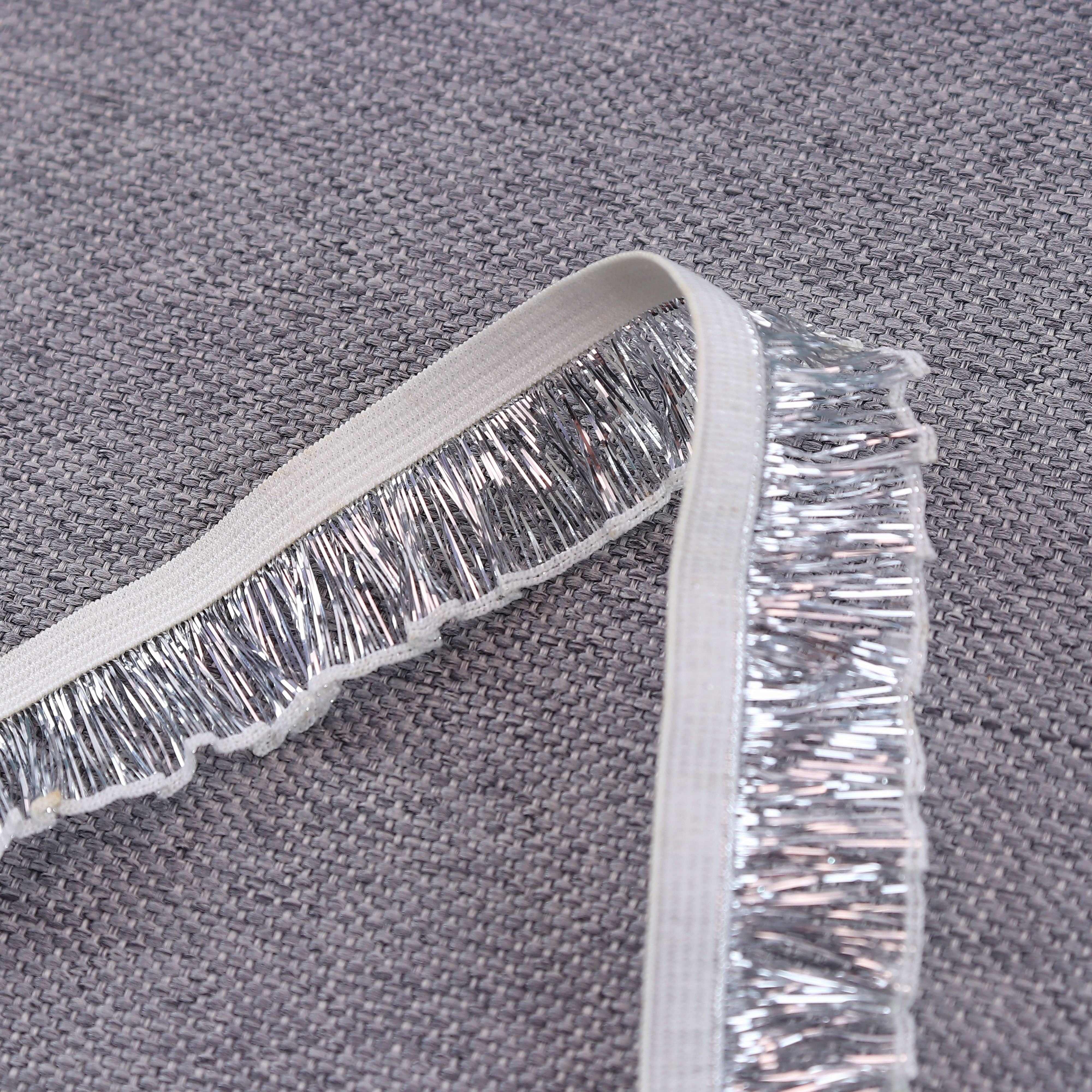 Wholesale of 2cm dance skirts by manufacturers with unidirectional argent wire and ear lace elastic bands for clothing