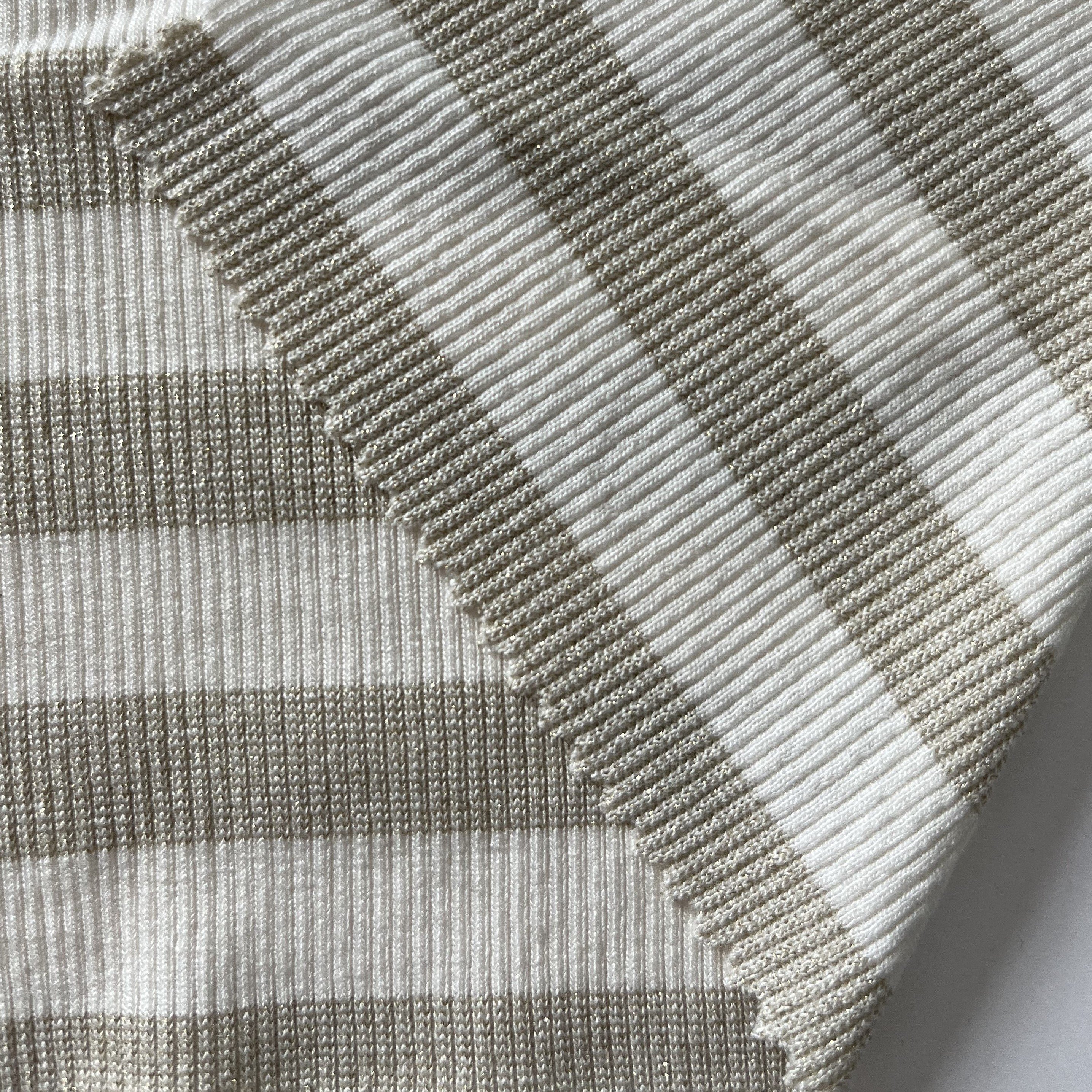 Factory Supply Hot Sale Rayon Lurex Spandex Shiny Metallic Fabric Metallic Rib for lady dress Yand dyed lurex Knit