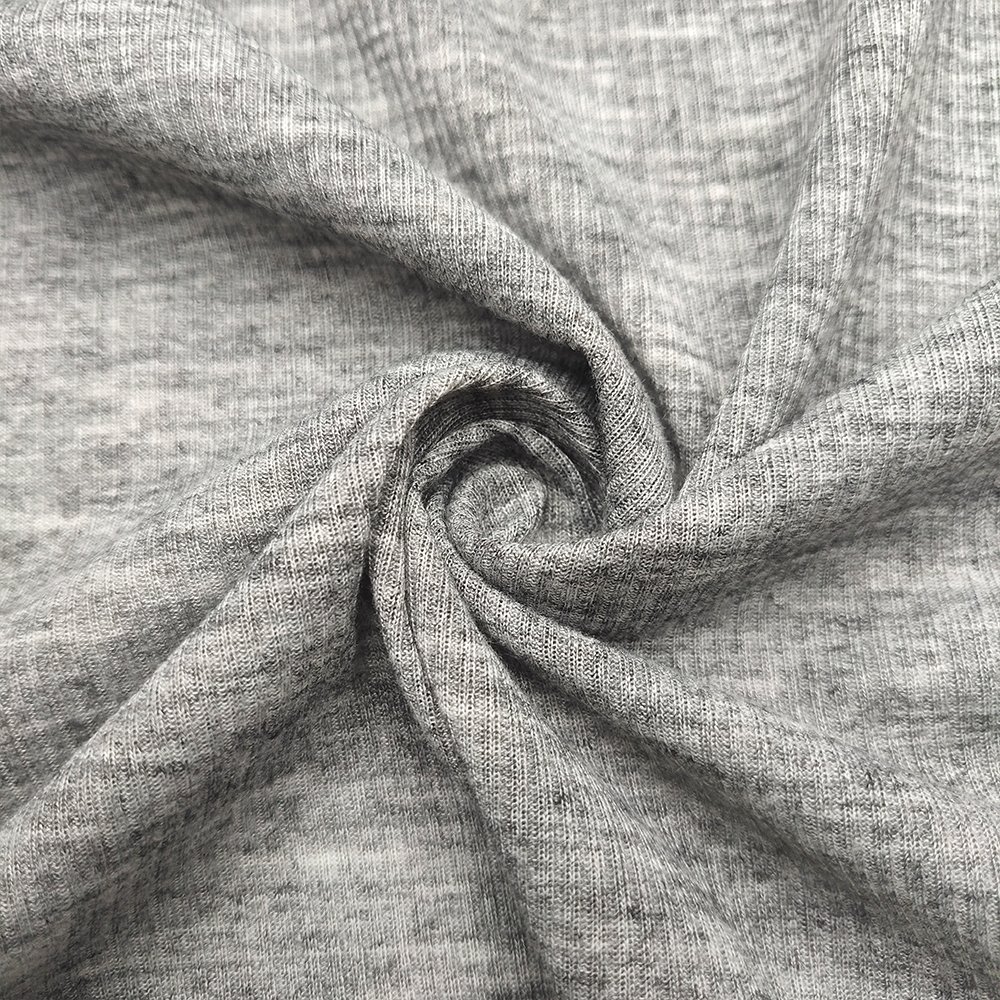 160GSM Shaoxing Manufacturer Wholesales Rayon Polyester Fabric Knitting Rib Fabric for Garment