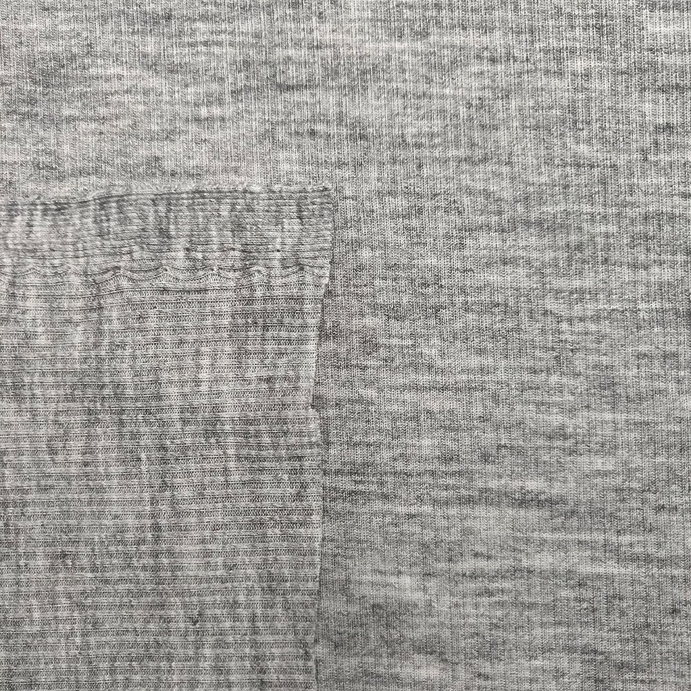 160GSM Shaoxing Manufacturer Wholesales Rayon Polyester Fabric Knitting Rib Fabric for Garment