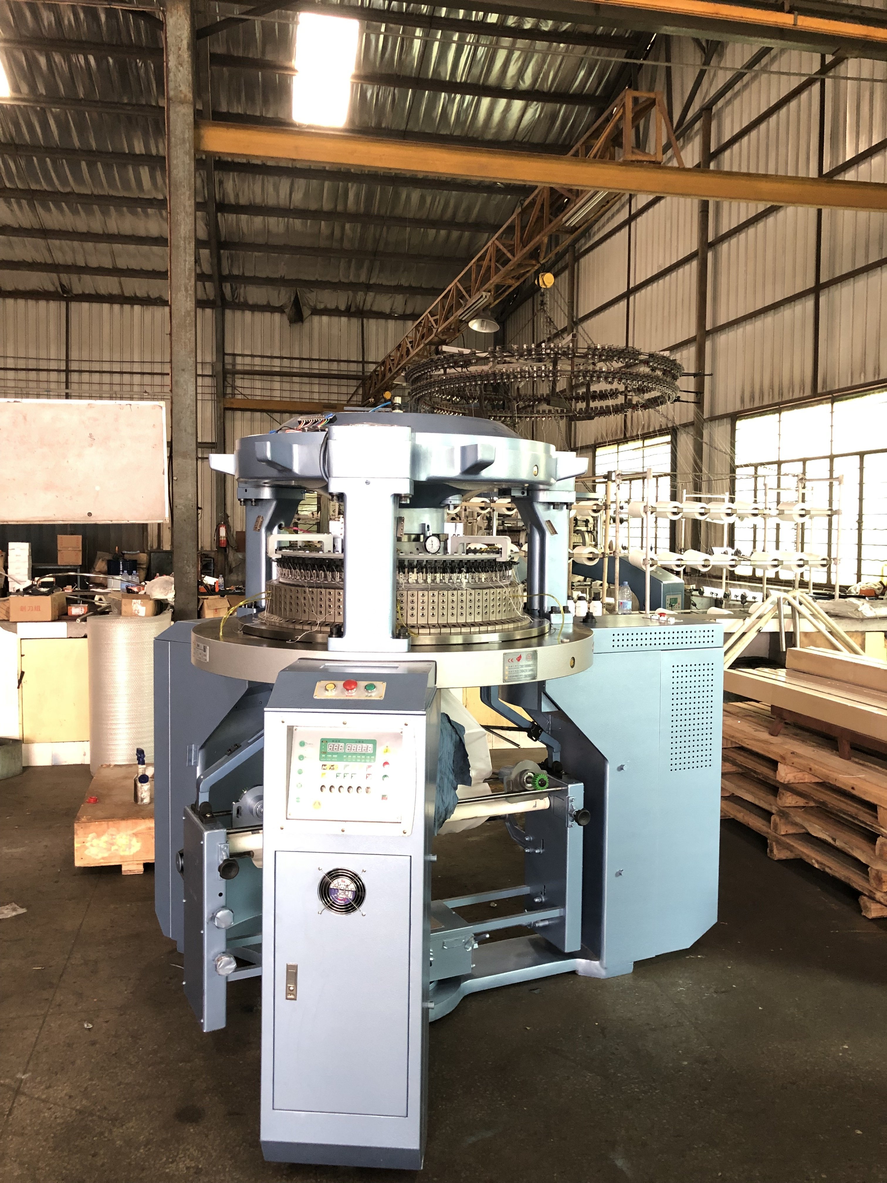 Maquina Circular Para Fabricar Tela Calada De Punt Interlock Knitting Machine