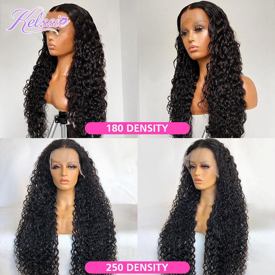 Kelssie Transparent pre plucked hd lace front wigs 13x6,hd full lace human hair wigs,100% virgin human hair hd lace wigs