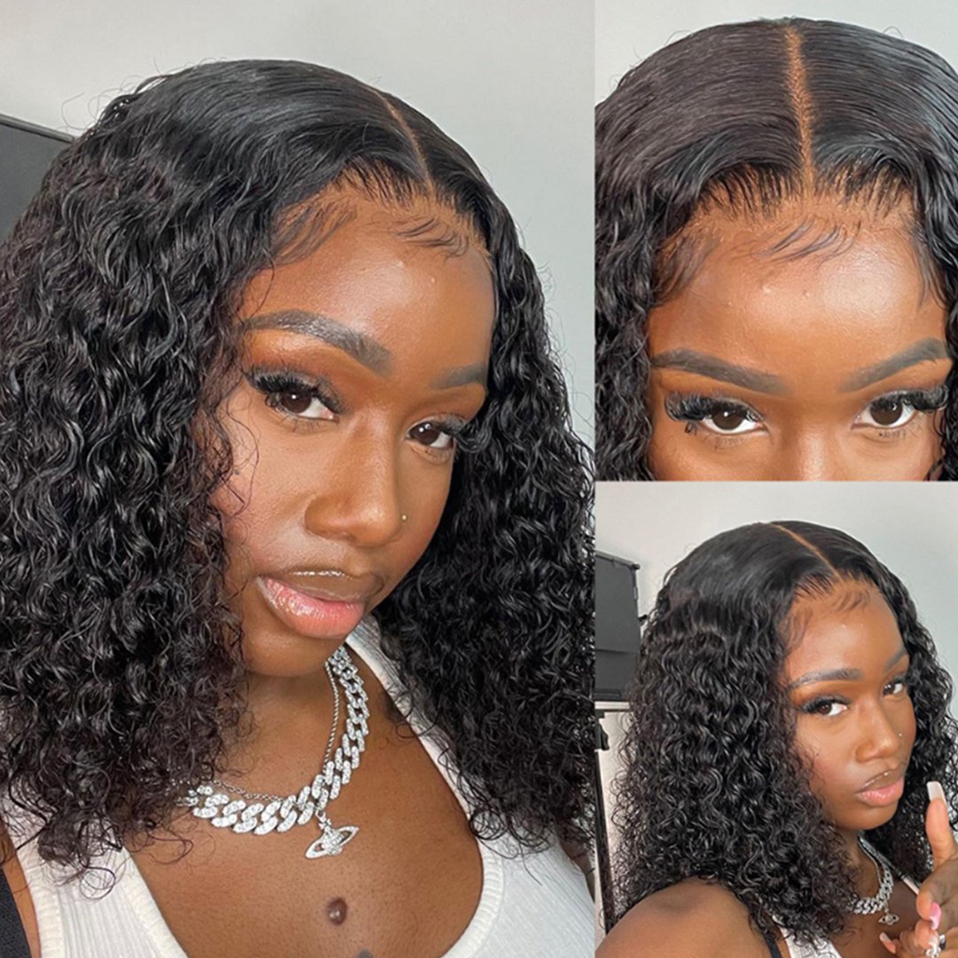 Wholesale Brazilian Virgin Human Hair Kinky Curly Short Bob Wigs Hd Lace Frontal Wigs Human Hair Lace Front Wigs For Black Women