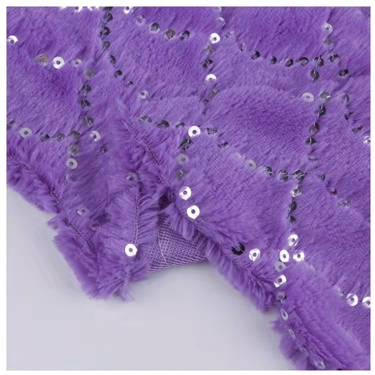 Recycled Free Sample Cheap Wholesale Embroidery Sequin 100 Polyester Plush Flock Velvet Fleece Fabric