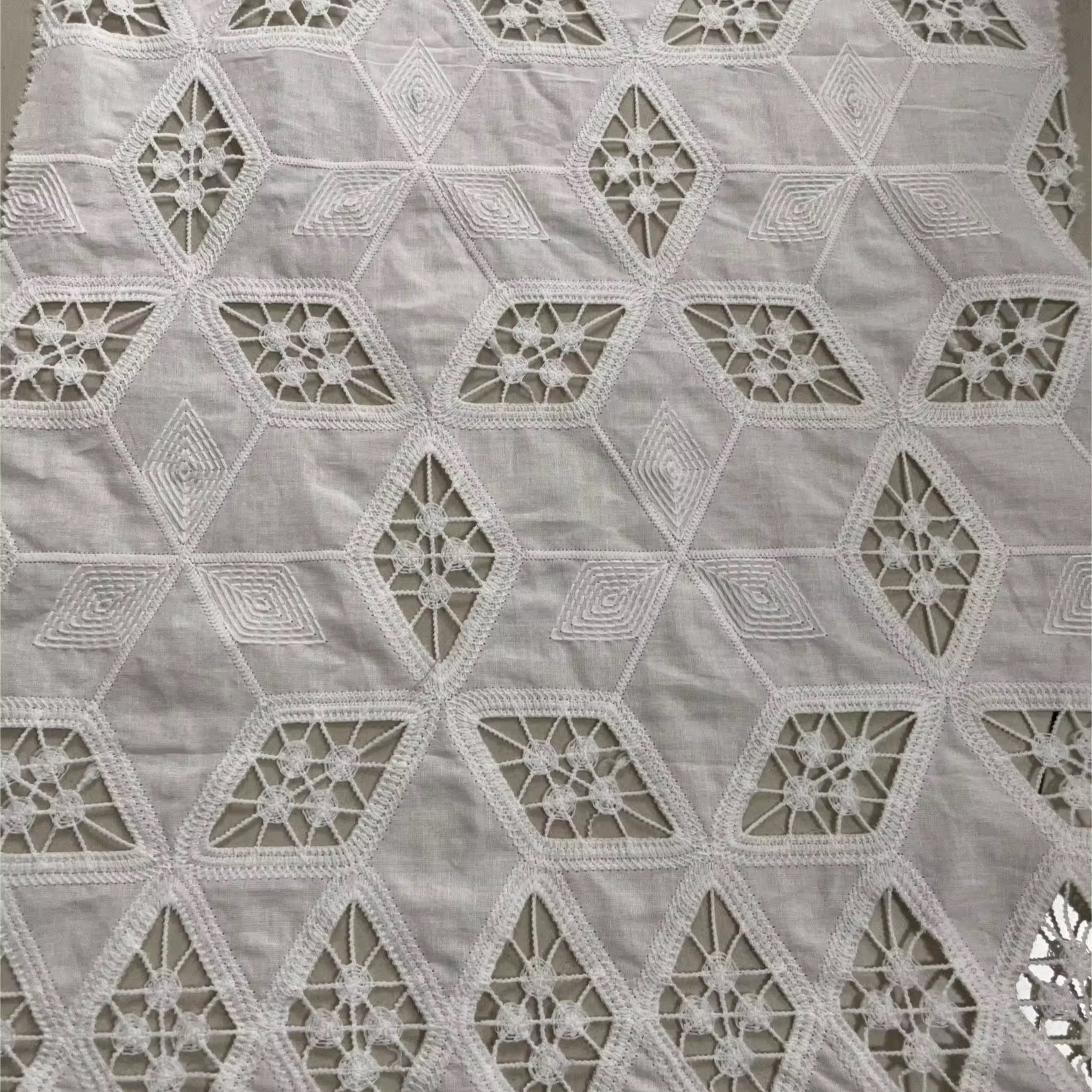 Laser Embroidery Fabric High-Detail Embroidered Design for Premium Outfits