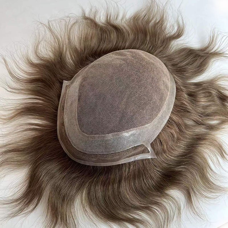hot sell human hair replacement systems breathable toupee for men lace toupee swiss