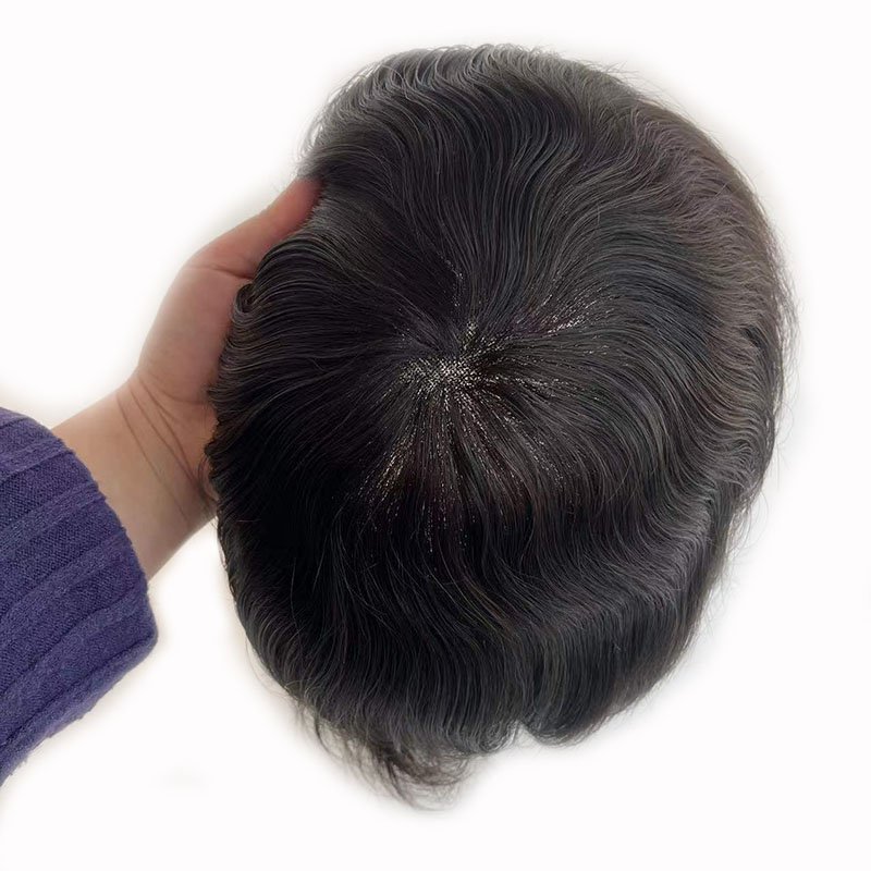 hot sell human hair replacement systems breathable toupee for men lace toupee swiss