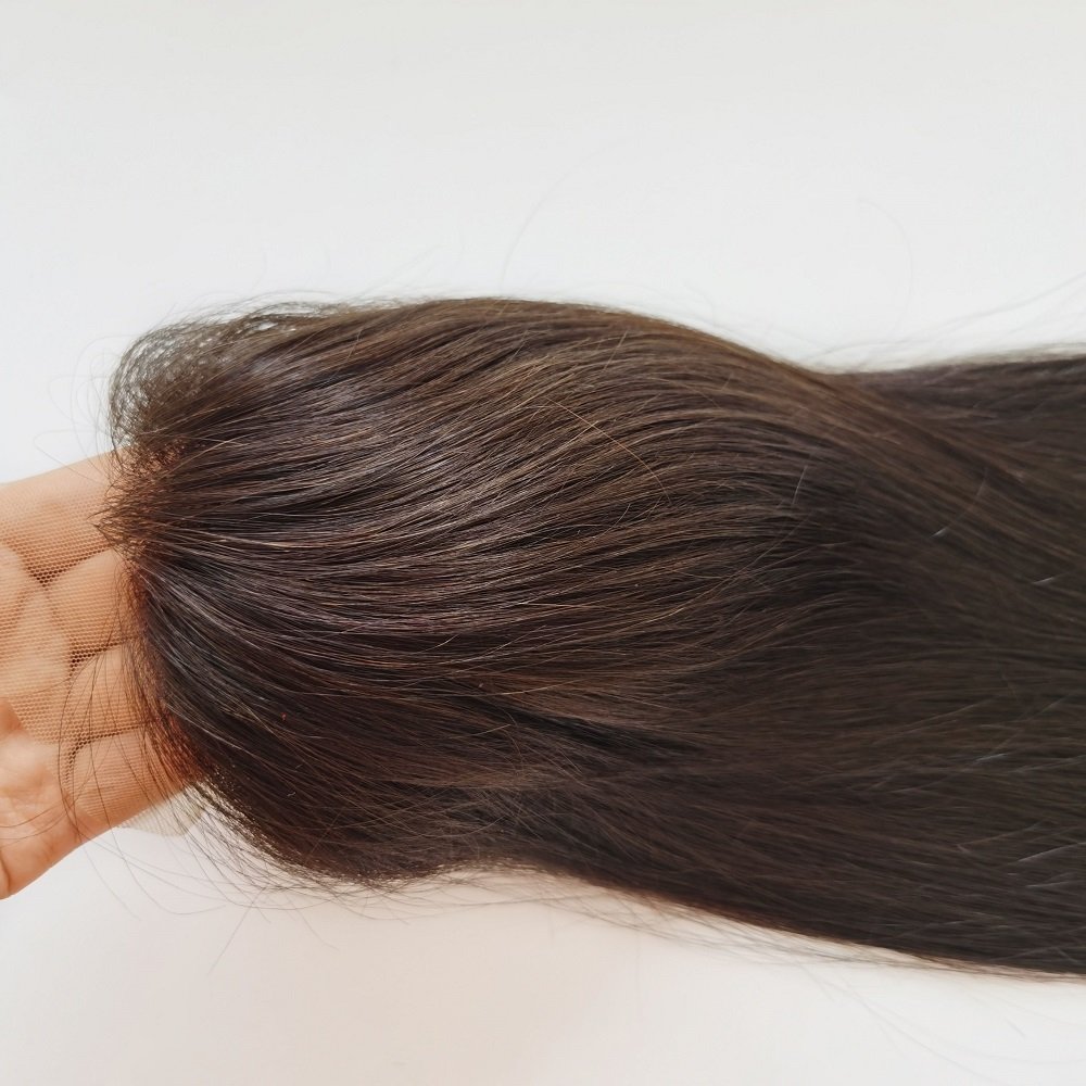 Wholesale Factory Women Toupee Natural Real Virgin Remy Human Hair Replacement Transparent Lace Topper