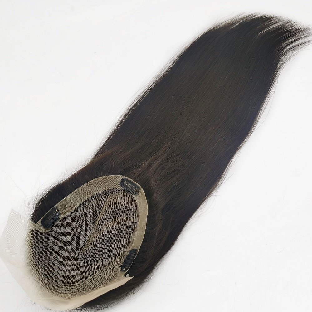 Wholesale Factory Women Toupee Natural Real Virgin Remy Human Hair Replacement Transparent Lace Topper