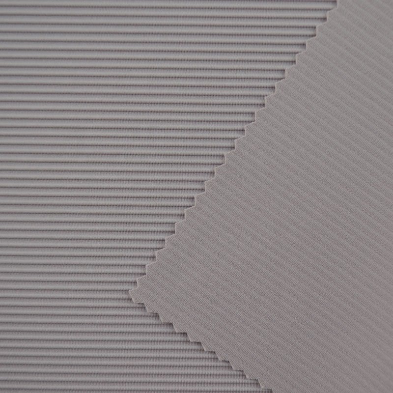 High stretch polyamide elastane 75% nylon 25% spandex ribbed knit fabric for yoga sets