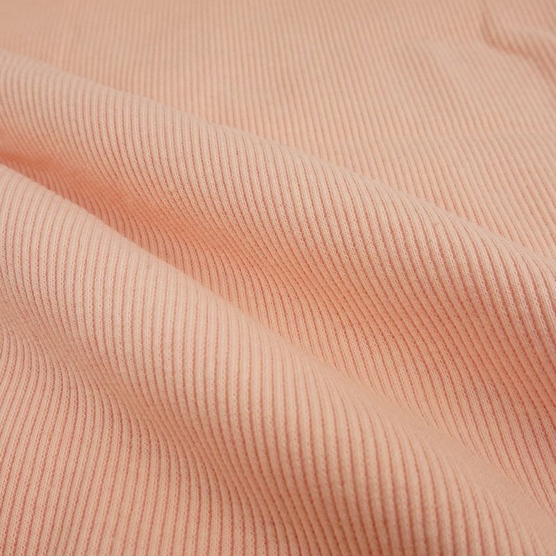 Popular Solid Color Jersey Polyester Spandex Ribbed Elastic 4*2 Thick Knitted Rib Knit Fabric For Winter