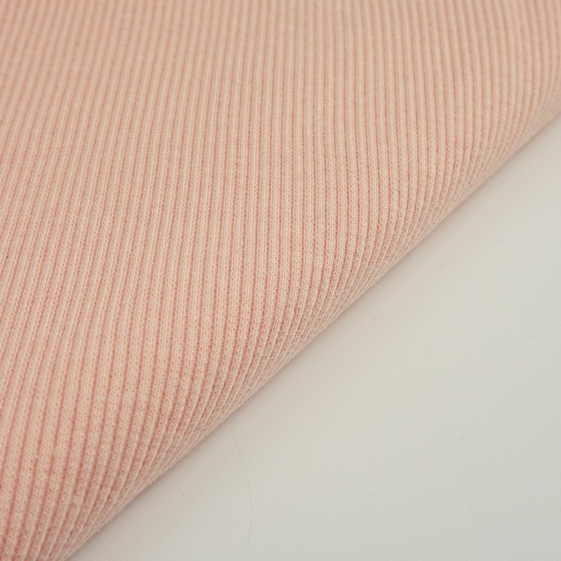Popular Solid Color Jersey Polyester Spandex Ribbed Elastic 4*2 Thick Knitted Rib Knit Fabric For Winter