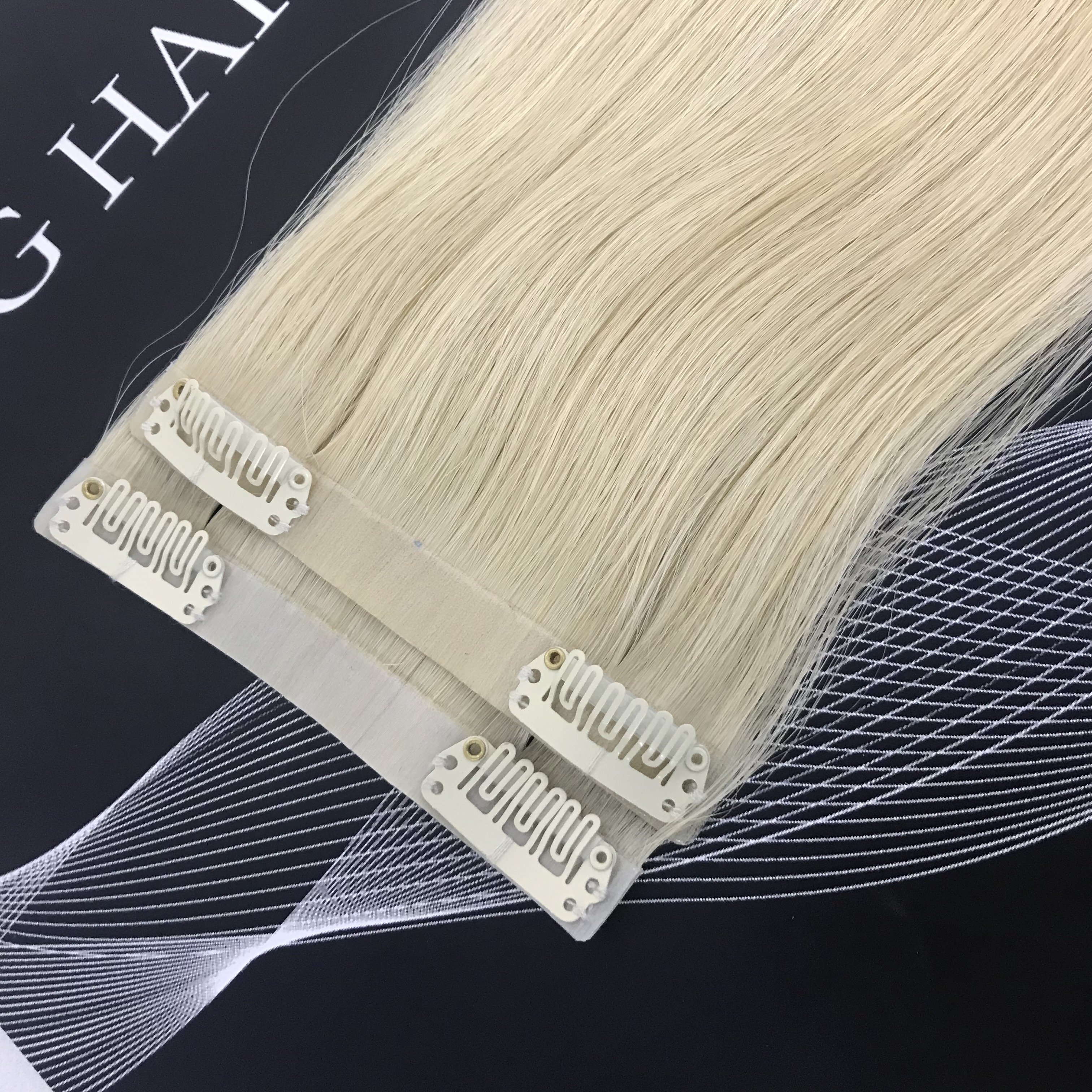 New Product Cuticle Remy Hair 100% Human Hair Lace Clip In Hair Extension For White People