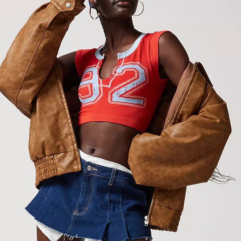 2024 aikesi New arrival contton spandex rib fitted crop top crop top de mujer Baby Tee wholesale bulk crop tops for Customized
