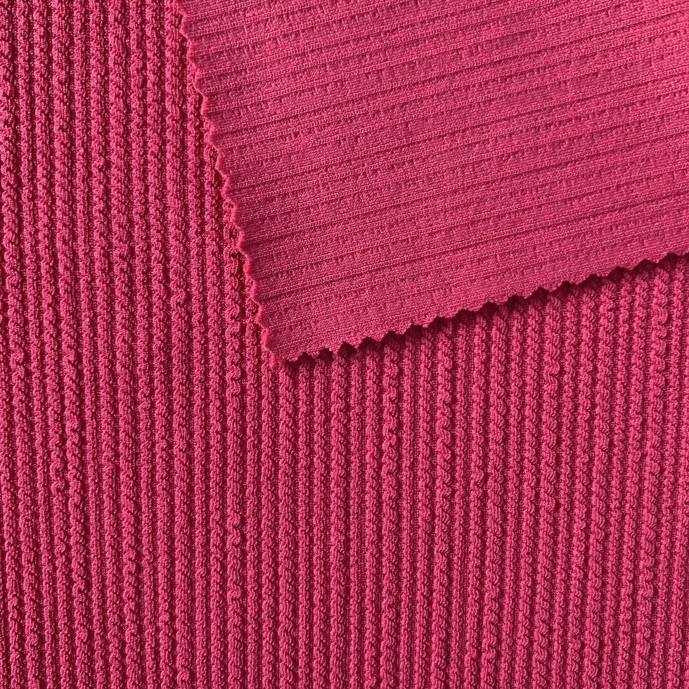 XA1564 High quality knitted stripes seersucker rib jacquard fabric for swimwear bikini crinkle swimsuit fabric