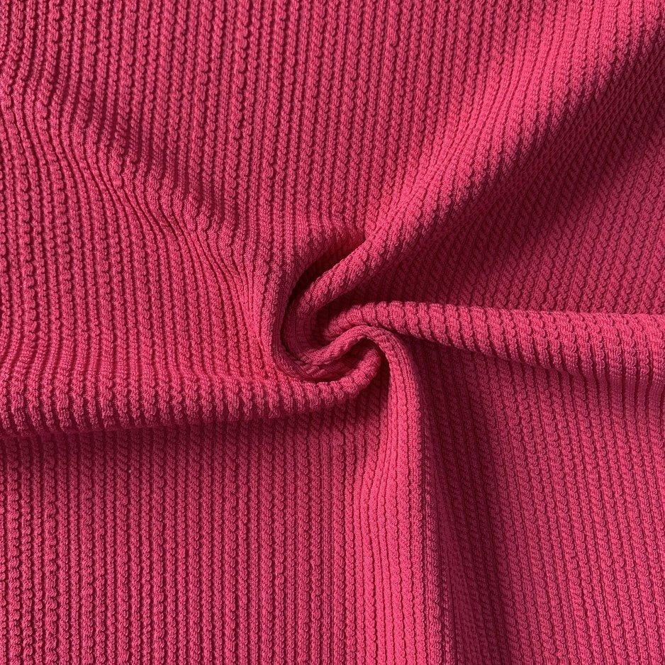 XA1564 High quality knitted stripes seersucker rib jacquard fabric for swimwear bikini crinkle swimsuit fabric