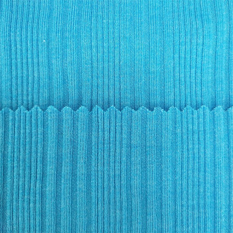 Wholesale Lenzing Sportswear Cotton Modal Spandex Solid Irregularity Rib Knit Fabric