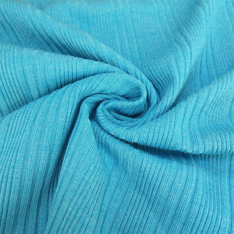Wholesale Lenzing Sportswear Cotton Modal Spandex Solid Irregularity Rib Knit Fabric