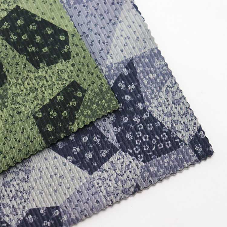 Wholesale high quality nylon printed rib elastic fabric yoga clothes breathable dyed printed Fabric