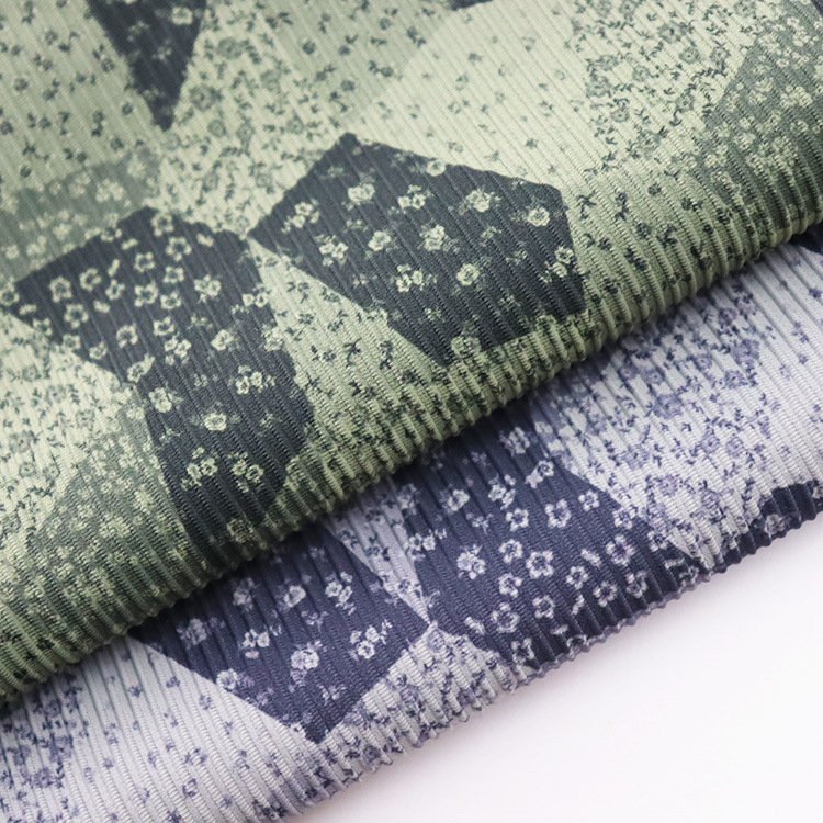 Wholesale high quality nylon printed rib elastic fabric yoga clothes breathable dyed printed Fabric