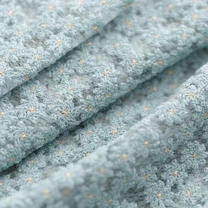 Wholesale flowers beaded lace african french fabric tulle embroidery lace fabric for women wedding dress for party