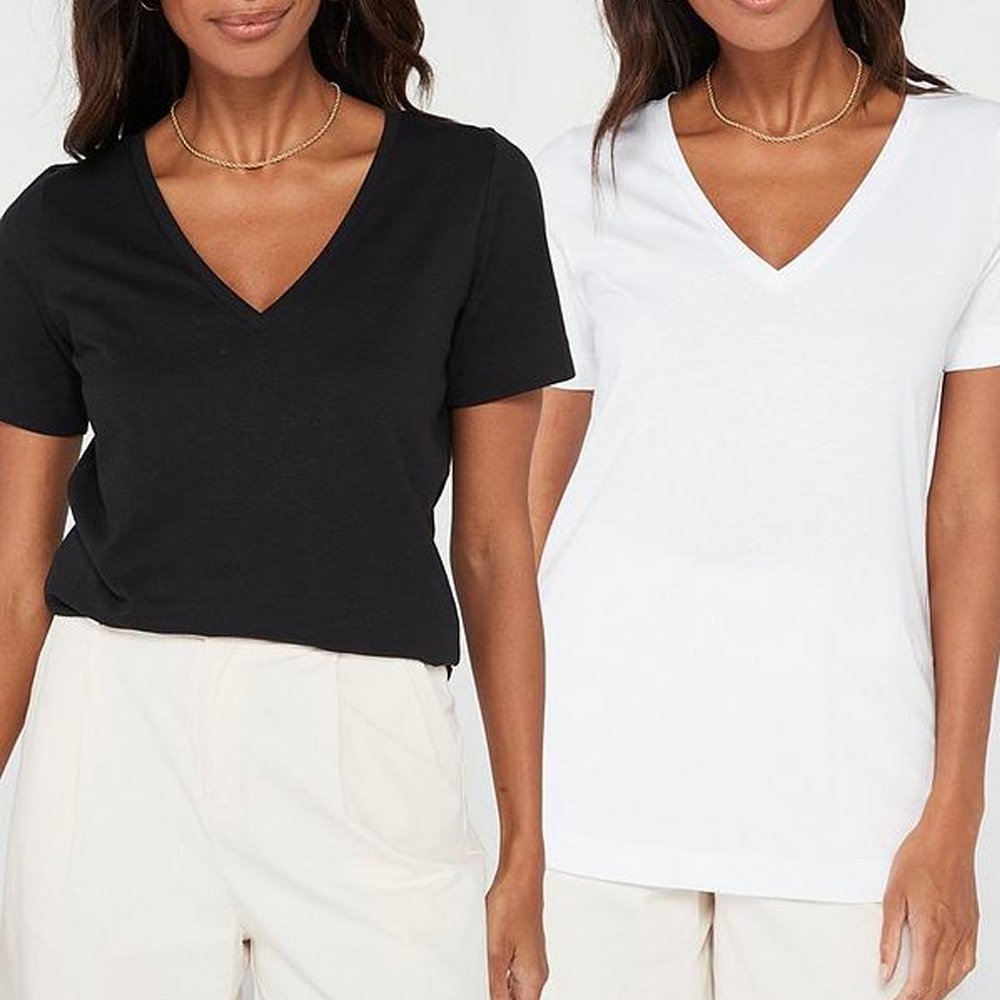 Soft Cotton Women V neck T shirt Stylish Casual Top for Summer High Quality Fabric Fast Shipping Short Sleeve Tees