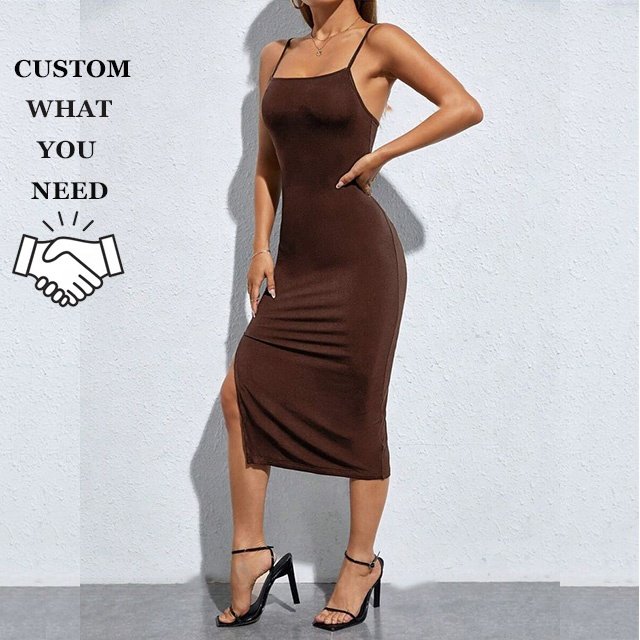 Custom OEM Girls Summer Evening Sexy Elegant Fashion long Ladi bodycone dress women