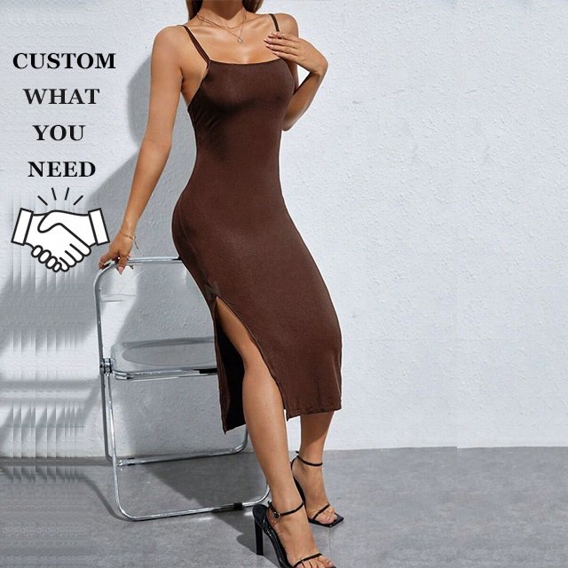 Custom OEM Girls Summer Evening Sexy Elegant Fashion long Ladi bodycone dress women