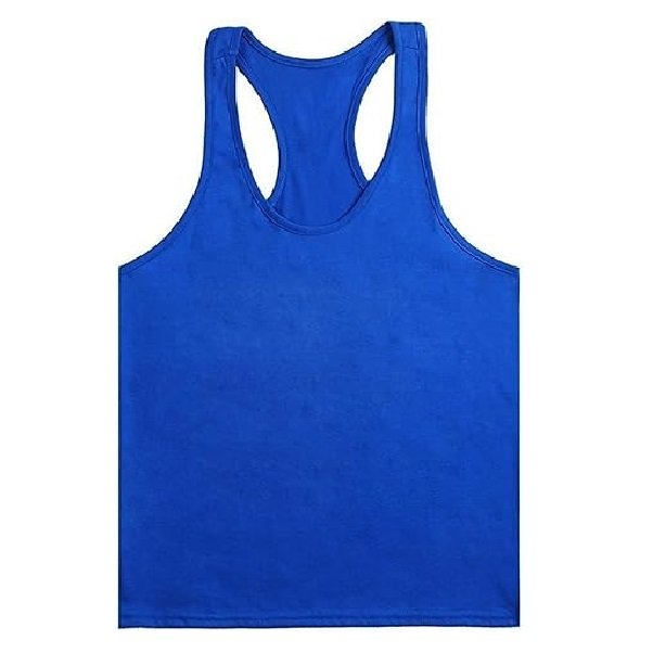 New available top quality solid color 100% cotton single jersey sleeve less round neck men's tank top from Bangladesh best price