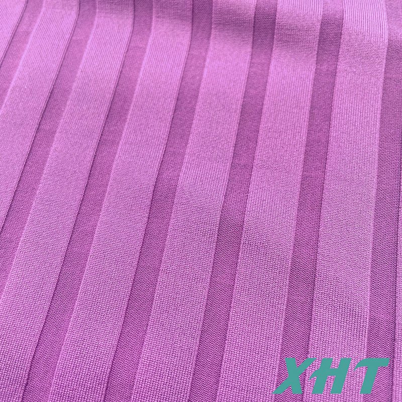 High flexibility stripe rib fabric for swimwear