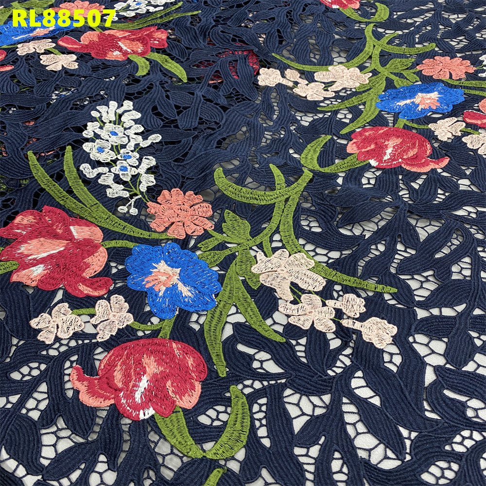 Factory Direct Sale New Style African guipure chemical lace fabric cord lace customized floral guipure embroidery lace fabric