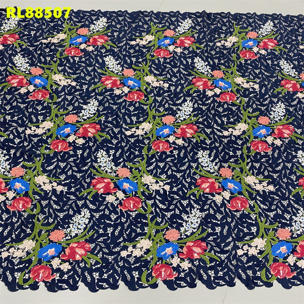 Factory Direct Sale New Style African guipure chemical lace fabric cord lace customized floral guipure embroidery lace fabric