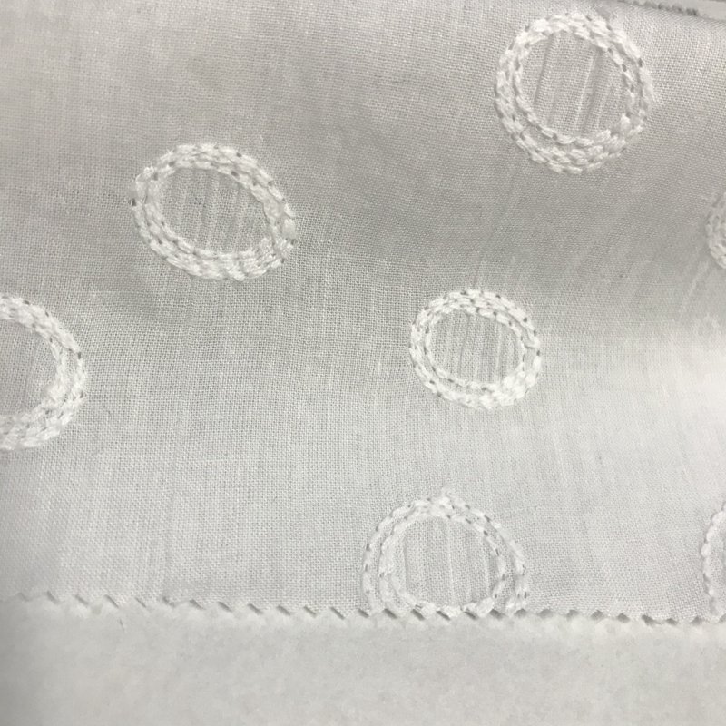 X1003Cotton Embroidery Fabric, White Cotton Fabric Textile, Cotton Embroidered Fabric