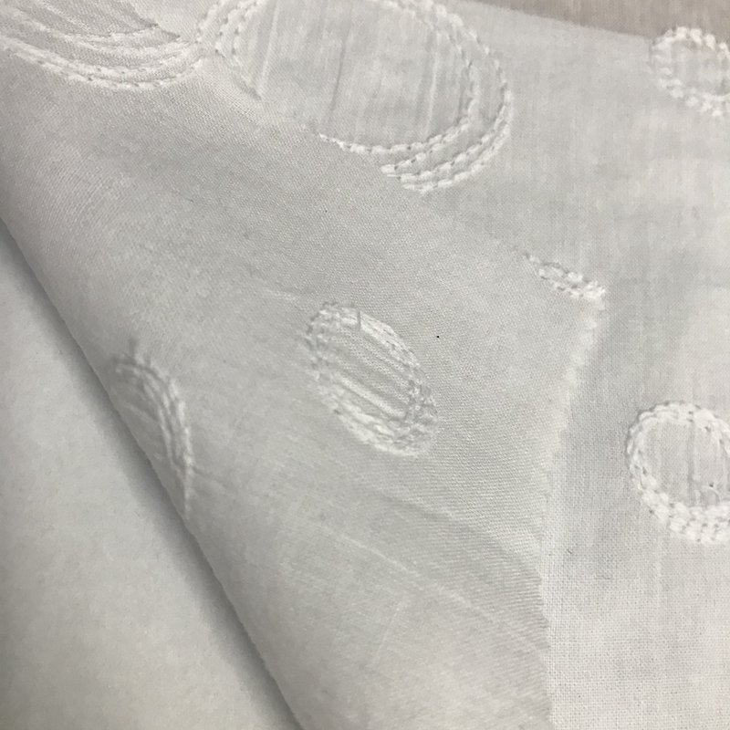 X1003Cotton Embroidery Fabric, White Cotton Fabric Textile, Cotton Embroidered Fabric