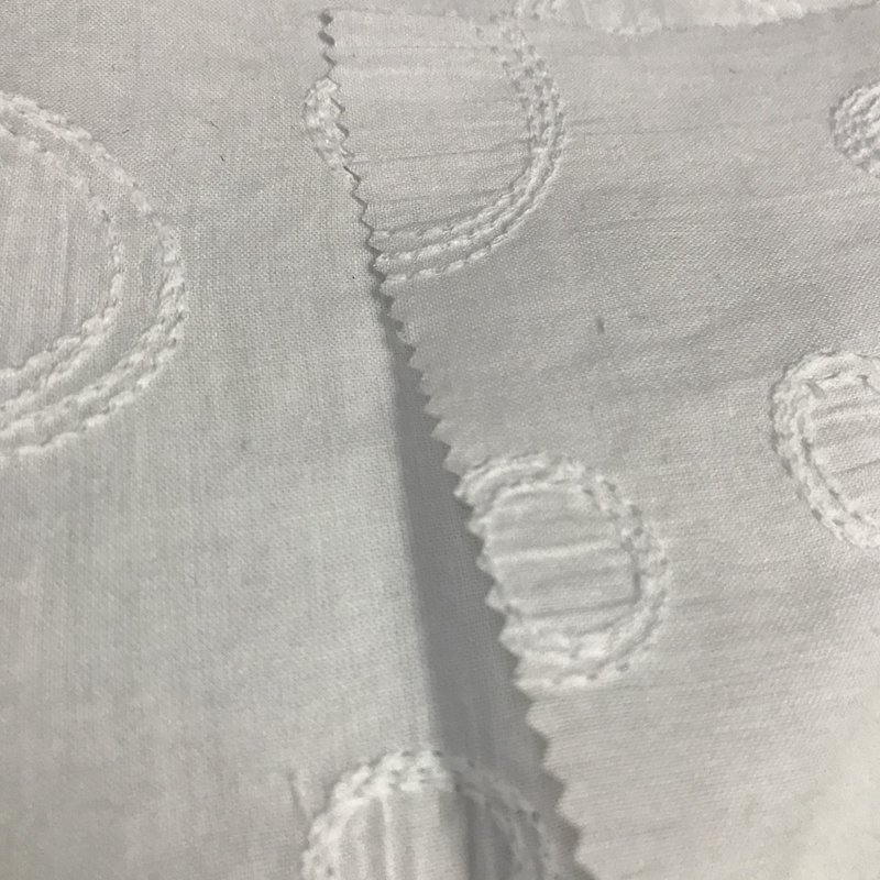 X1003Cotton Embroidery Fabric, White Cotton Fabric Textile, Cotton Embroidered Fabric