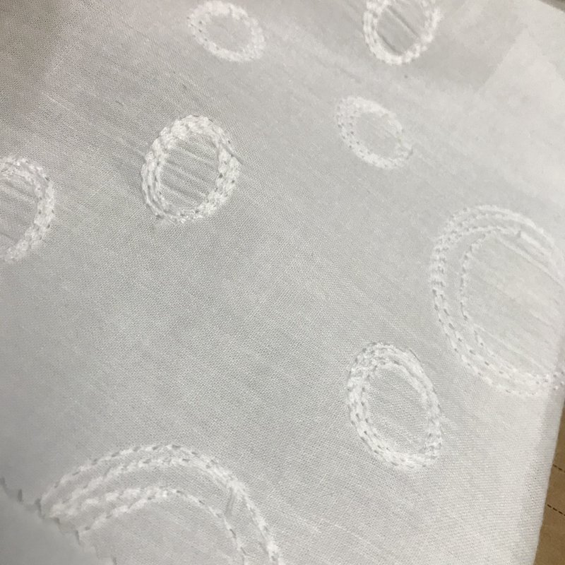 X1003Cotton Embroidery Fabric, White Cotton Fabric Textile, Cotton Embroidered Fabric