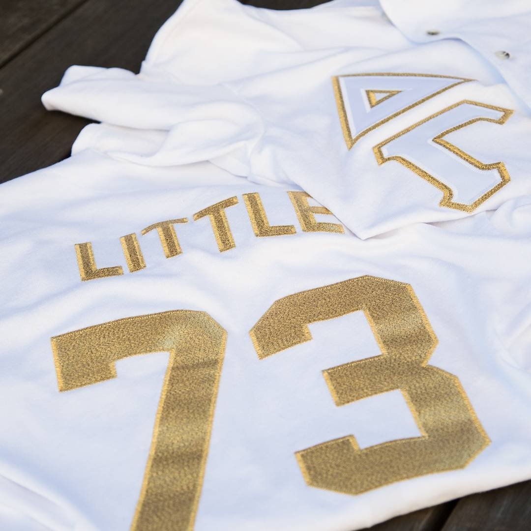 Popular Metallic Twill Fabric as Embroidery Applique on Sports wear stiff hand feeling Greek licensed styles