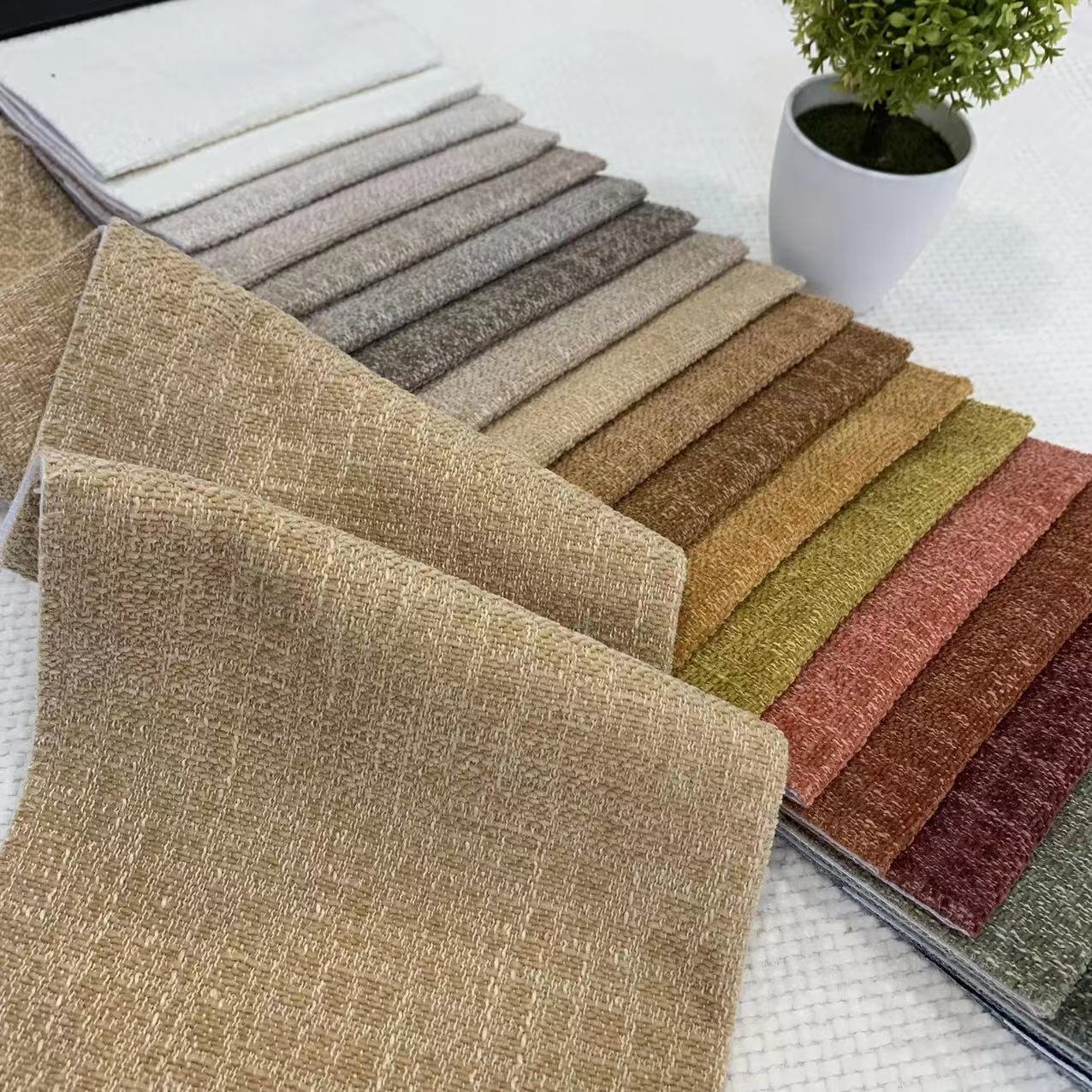 JKY3337-Fabric manufacturer cheap linen look fabric for home deco upholstery sofa linen fabric