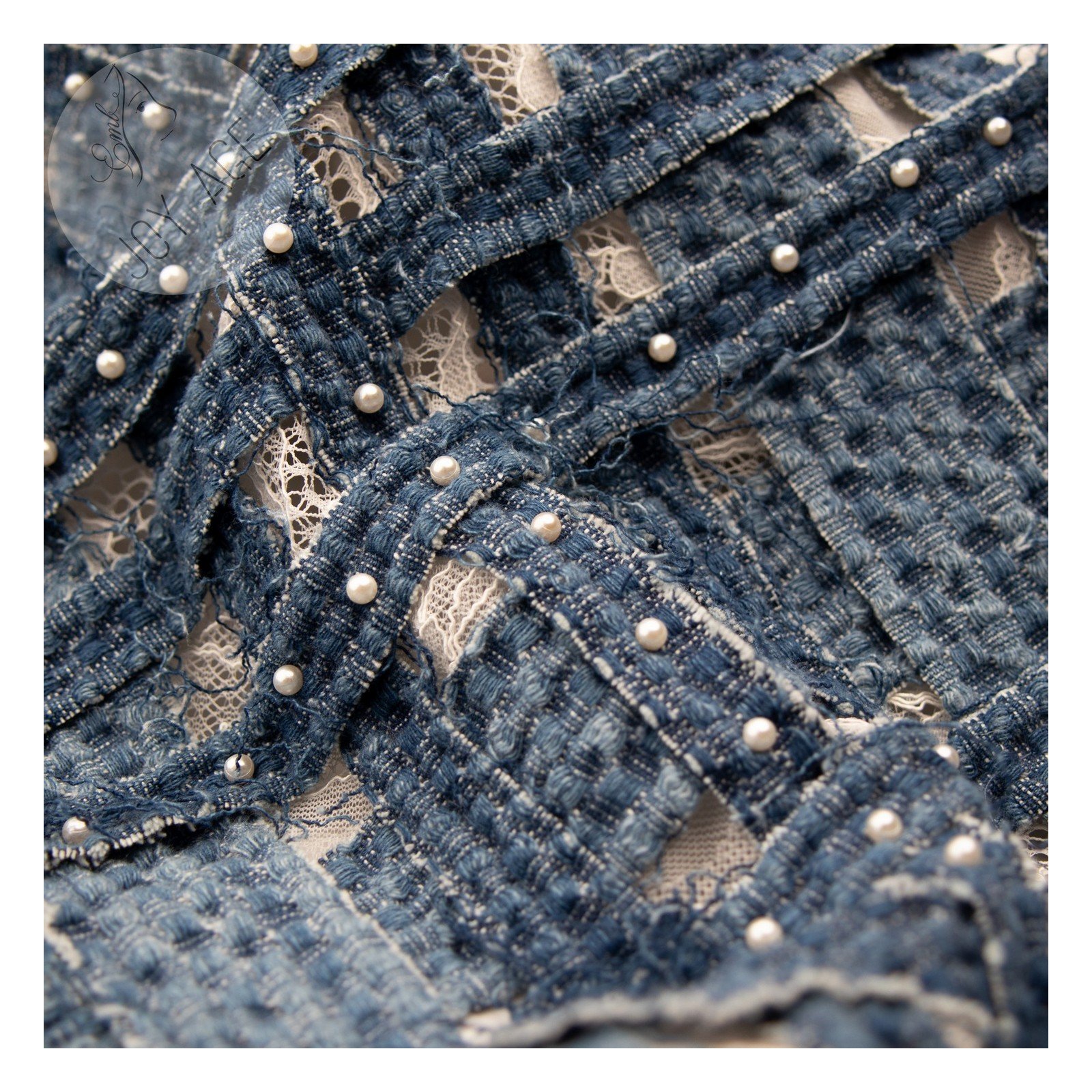 Selling Well All Over the World Embroidered Denim Tape Hand- Made Sewing Embroidery Fabric For Dress
