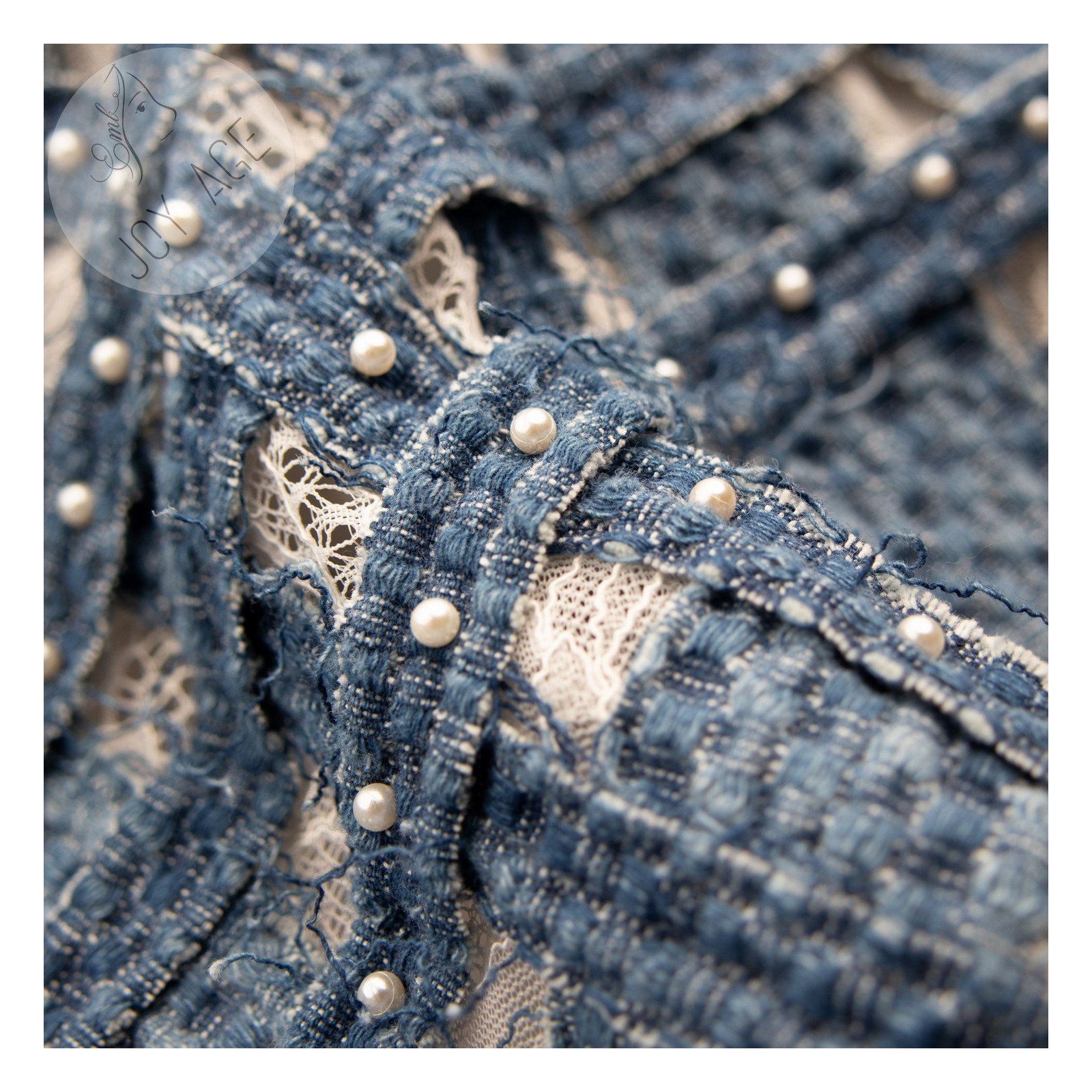 Selling Well All Over the World Embroidered Denim Tape Hand- Made Sewing Embroidery Fabric For Dress