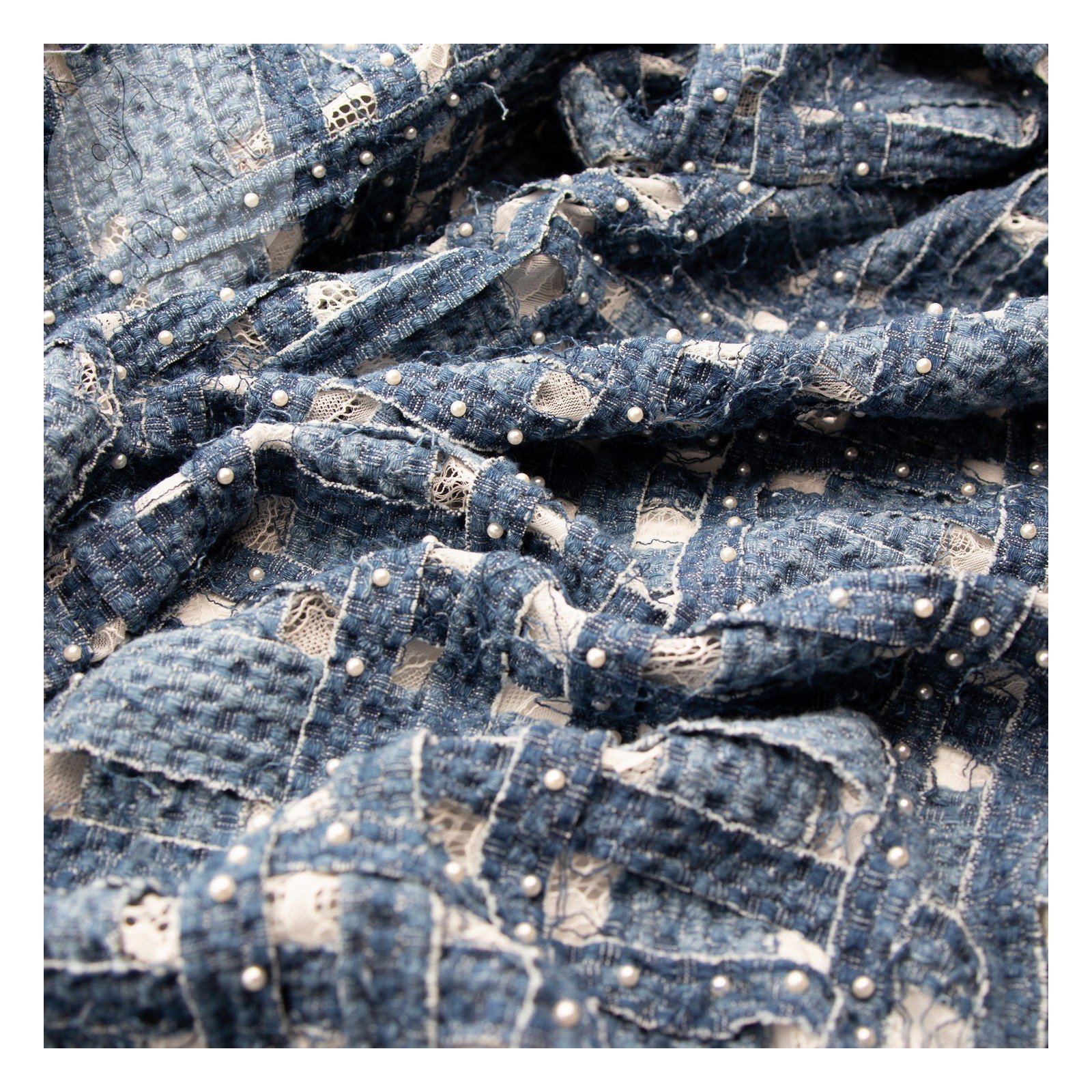 Selling Well All Over the World Embroidered Denim Tape Hand- Made Sewing Embroidery Fabric For Dress