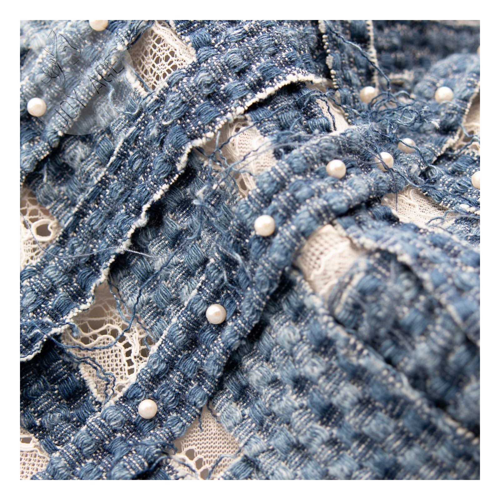 Selling Well All Over the World Embroidered Denim Tape Hand- Made Sewing Embroidery Fabric For Dress