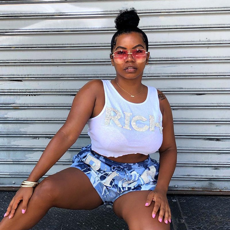Think 2023 New Summer Ladies Sleeveless Vest Streetwear Ribbed Crop Top Hot Drilling Design Women's Tank Top