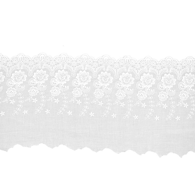 Wholesale High Quality 23CM Wide Cotton Table Cloth Safa Lace Embroidery Fabric Lace For Garment