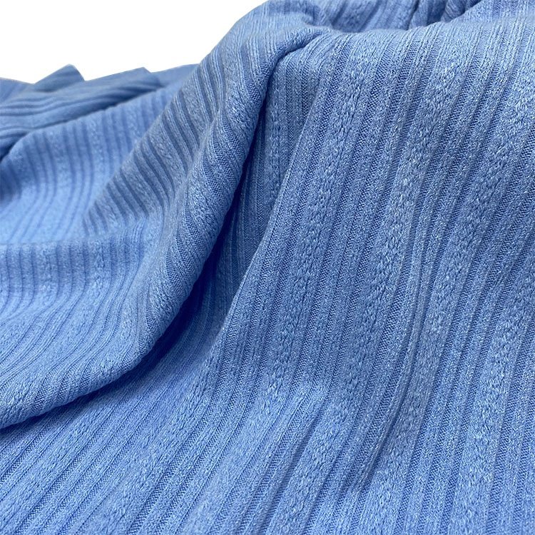 Best Stretch Rayon Comfortable Hand-feel Fabric 280gsm 34%rayon 63%polyester 3%spandex rib knitted fabric For Garments