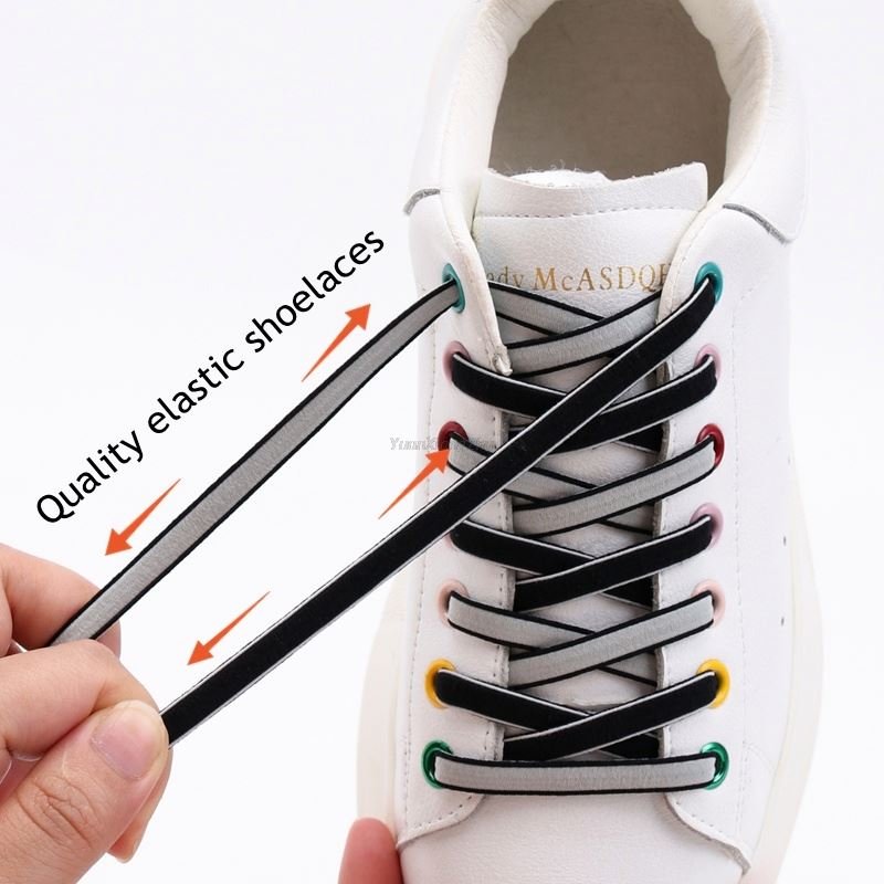 Double color Elastic Shoelaces Sneakers for Shoelace Kids Adult Laces One Size Fits All Shoes Magnetic Lock No tie Shoe laces
