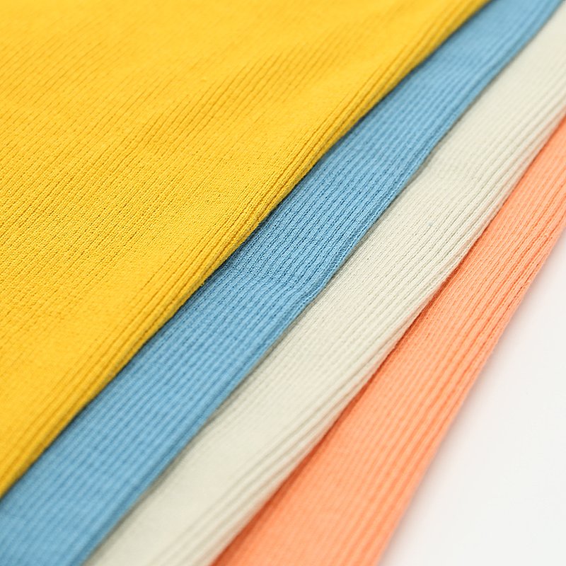 Wholesale Knitted Elastane 97%cotton 3%spandex Single Rib Jersey Fabric For Shirt