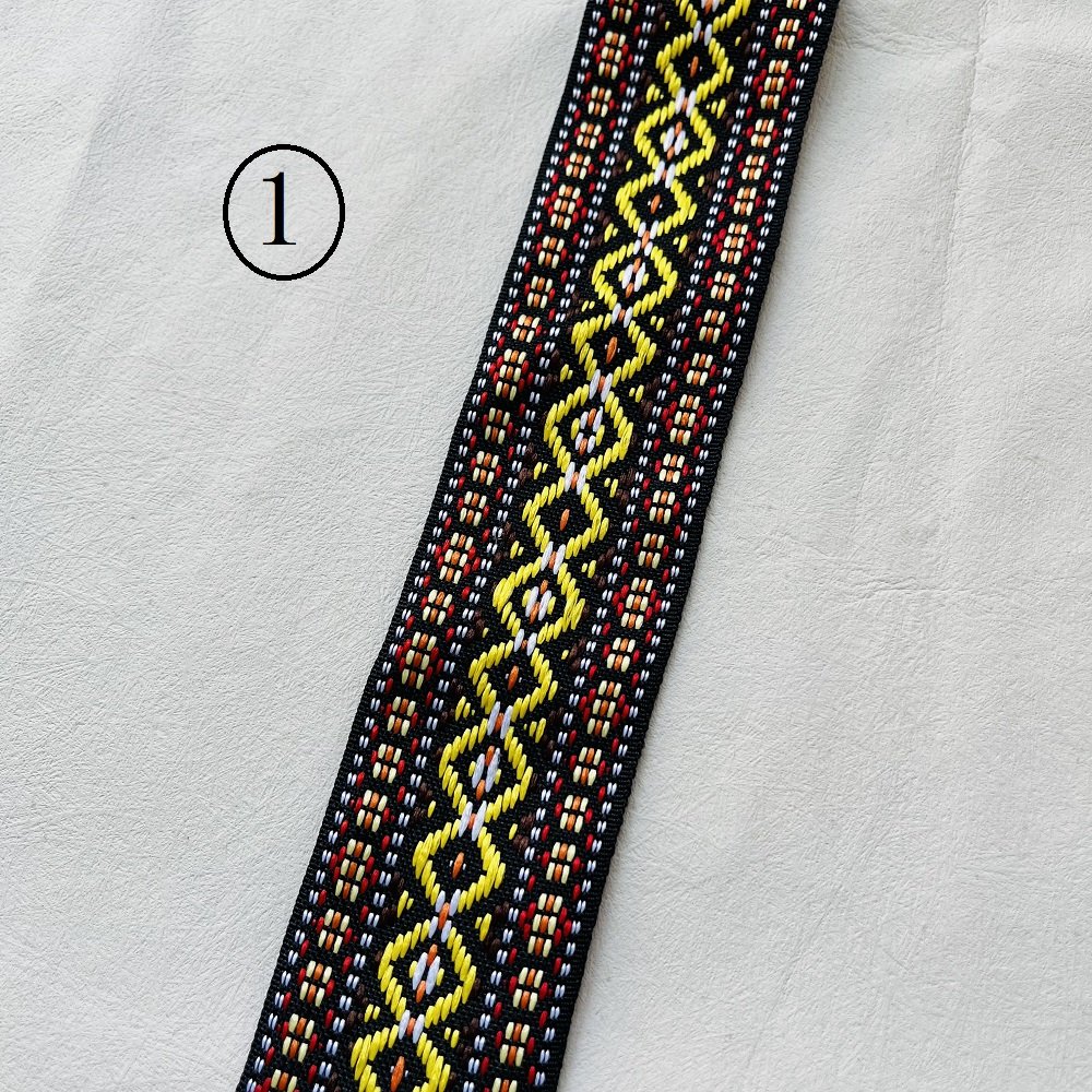 Ethnic Style Lace Jacquard Webbing Woven Tape For Garment Accessories Width 5 cm ST-970