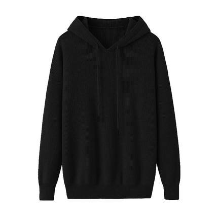 100% Luxury cashmere cashmere hoodie rib knit sweater for women